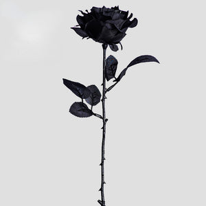 Gothic Black Fake Dried Rose Bouquet