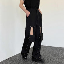 Load image into Gallery viewer, Metal Snap Button Wide-Leg Pants
