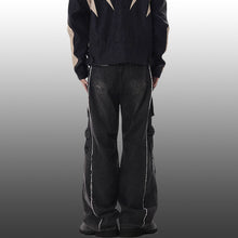 Load image into Gallery viewer, Ripped Denim Loose Straight-leg Multi-pocket Trousers
