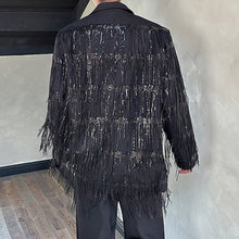 Load image into Gallery viewer, Tassel Sequined Double-Layer Mesh Jacket
