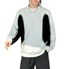Load image into Gallery viewer, Black and White Contrast Chain Casual Sweatshirt
