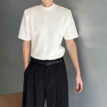 Load image into Gallery viewer, Shoulder Pads Slim Fit Short Sleeve Tops

