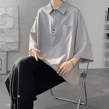 Load image into Gallery viewer, Loose Polo Neck T-shirt
