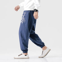 Load image into Gallery viewer, Zip Embroidered Linen Casual Harem Pants
