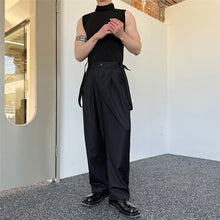 Load image into Gallery viewer, Black Suspenders Casual Trousers
