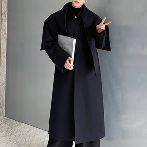 Windproof Mid-length Loose Woolen Coat