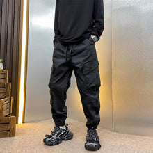 Load image into Gallery viewer, Plush Multi-pocket Cuffed Cargo Casual Pants
