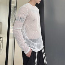 Load image into Gallery viewer, Mesh Hollow Sheer Cover-up T-Shirt
