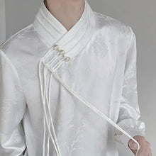 Load image into Gallery viewer, Casual Jacquard Shirt with Buckles and Ribbons
