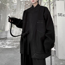 Load image into Gallery viewer, Winter Exposed Stitching Design Woolen Coat
