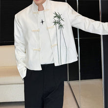 Load image into Gallery viewer, Retro Embroidered Stand Collar Short Buttoned Jacket
