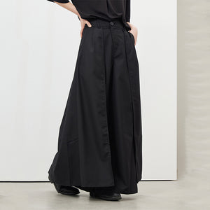 Black Irregular Multi Piece Wide Leg Pants