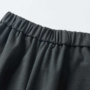 Woolen High Waist Straight Trousers