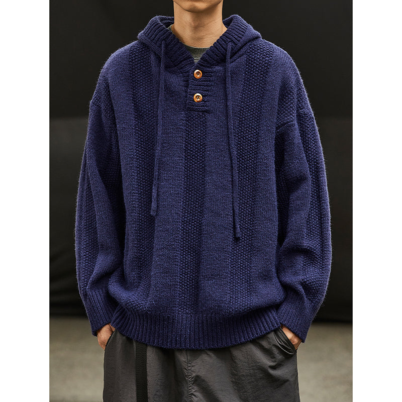 Warm Hooded Loose Knit Sweater