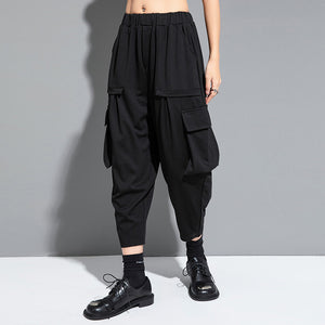 Large Pocket Casual Loose Harem Pants