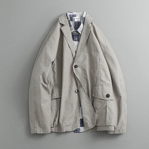 Loose Cotton Suit Collar Jacket