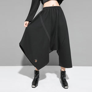 Irregular Cropped Harem Pants