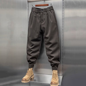 Winter Zippered Woolen Casual Trousers