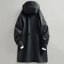 Load image into Gallery viewer, Retro Mid-length Hooded Casual Windbreaker Jacket
