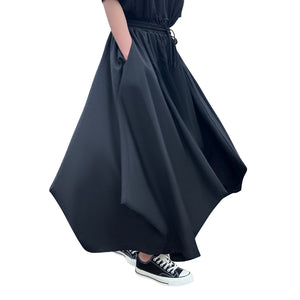 Drawstring Pocket Irregular Culottes