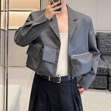 Load image into Gallery viewer, Three-dimensional Pocket Short Blazer
