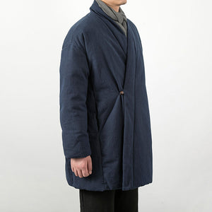 Loose Mid-length Slanted Jacket