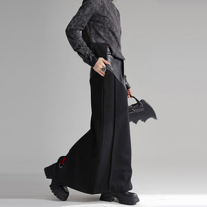 Spliced PU Leather A-line Slim Hip-hugging Skirt