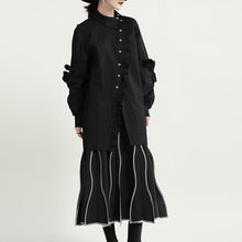 Load image into Gallery viewer, Ruffled Irregular Long Shirt
