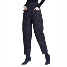 Load image into Gallery viewer, High Waisted Loose Warm Jacquard Harem Pants
