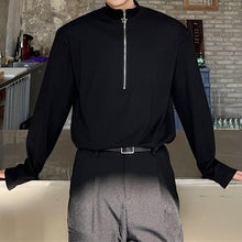 Load image into Gallery viewer, Zipper Half turtleneck Pullover Thin sweater
