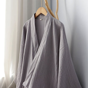 Cotton Double Layer Gauze Long Home Zen Clothes