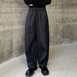 Winter Straight Wide Leg Elastic Waist Carrot Pants