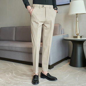 Invisible Elastic Waist Casual Trousers