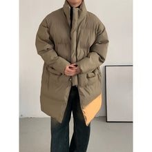 Load image into Gallery viewer, Stand Collar PU Leather Warm Cotton Coat
