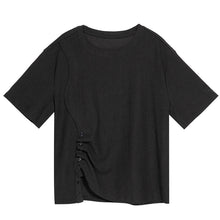 Load image into Gallery viewer, Irregular Button Casual T-shirt
