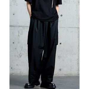 Multi-pocket Straight-leg Wide-leg Overalls