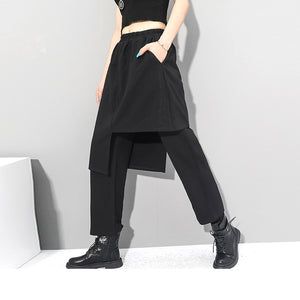 Fake Two Piece High Waist Slim Fit Culottes