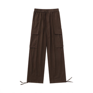 Drawstring Side Pockets Adjustable Trousers