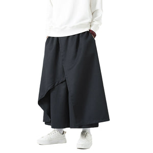 Irregular Straight-leg Casual Trousers