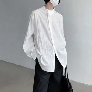 Irregular Collar Thin Loose Shirt