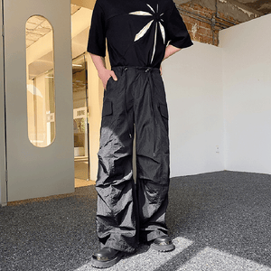 Dark Vintage Drawstring Cargo Pants