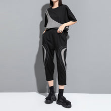 Load image into Gallery viewer, Spliced Semicircle Cropped Trousers
