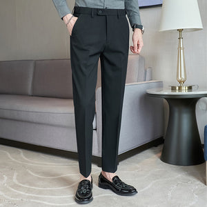 Invisible Elastic Waist Casual Trousers