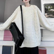 Load image into Gallery viewer, Cable Beaded Loose Knitted Thick Sweater
