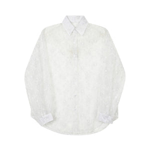 Casual See-through Jacquard Shirt