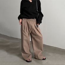 Load image into Gallery viewer, Striped Loose Elastic Waist Wide Leg Pants
