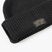 Load image into Gallery viewer, Retro Black Warm Knitted Hat
