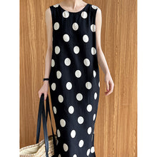 Load image into Gallery viewer, Backless Drawstring Polka Dot Dress
