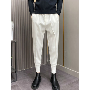 Casual Solid Color Straight Leg Ankle-length Pants