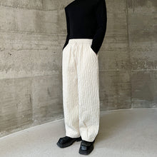 Load image into Gallery viewer, Winter Straight Wide Leg Elastic Waist Carrot Pants
